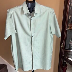 Hart Schaffner Marx Mint Green Casual Button Down Shirt